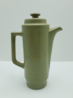 Pfaltzgraff Nordic Green Coffee Pot Tall Green Speckled Stoneware Pitcher Teapot